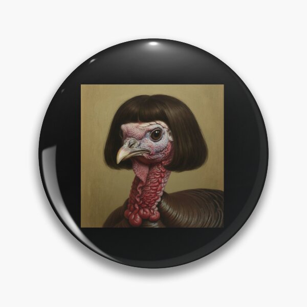 Item preview, Thanksgiving Turkey With Bob Haircut Funny Holiday Art designed and sold by elderberry.