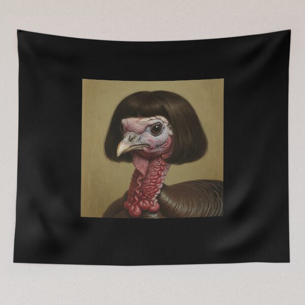 Item preview, Thanksgiving Turkey With Bob Haircut Funny Holiday Art designed and sold by elderberry.