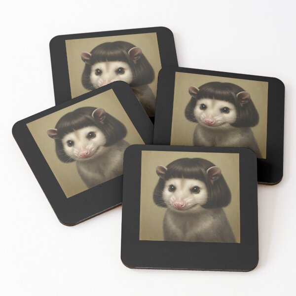 Item preview, Opossum With Bob Haircut Funny Woodland Critter Art designed and sold by elderberry.