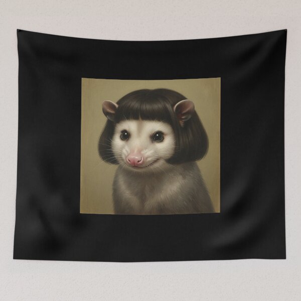 Item preview, Opossum With Bob Haircut Funny Woodland Critter Art designed and sold by elderberry.
