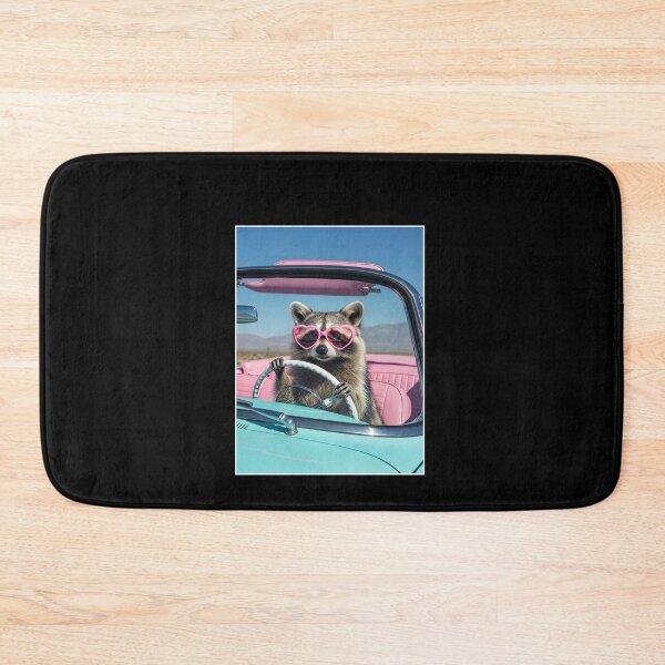 Item preview, Raccoon Driving Car Wearing Heart Sunglasses Meme designed and sold by elderberry.