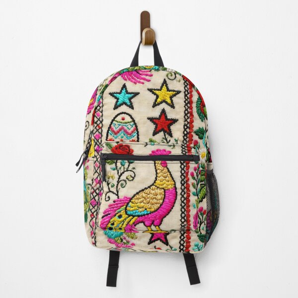 Item preview, Vibrant Bucovina Folk Pattern | Romanian Bird & Floral Tapestry Motif designed and sold by Maximilianos.