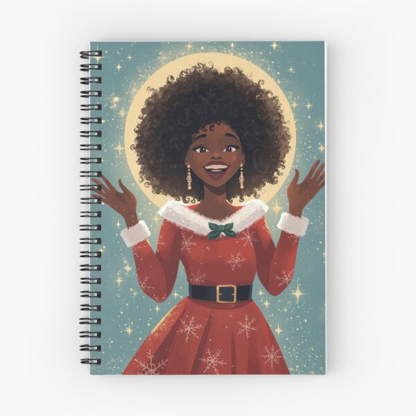 Item preview, Black Girl Christmas Illustration designed and sold by She was a  Dreamer....
