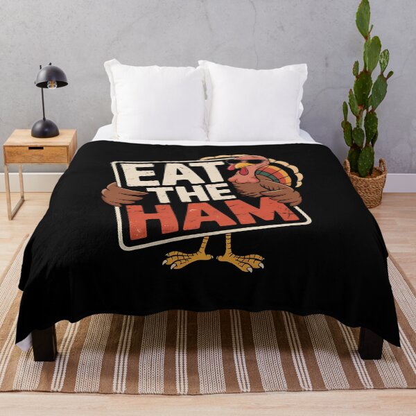 Item preview, Eat The Ham Save a Turkey Funny Thanksgiving Turkey Day designed and sold by BakeryDozen.