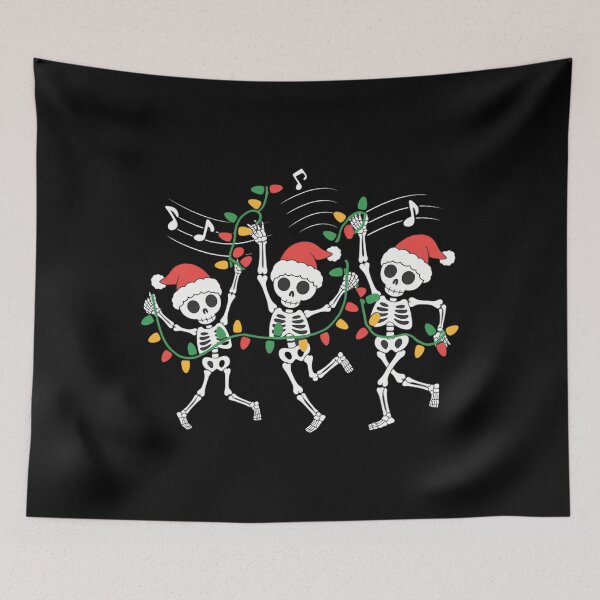 Item preview, Xmas Christmas Skeleton Dancing With Candy Cane designed and sold by LeeEvans222.