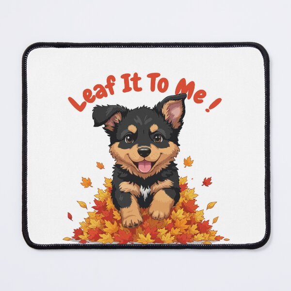 Item preview, Leaf It To Me Beauceron Dog Running in Fall Leaves Cute Autumn designed and sold by The Real Life Symphony.