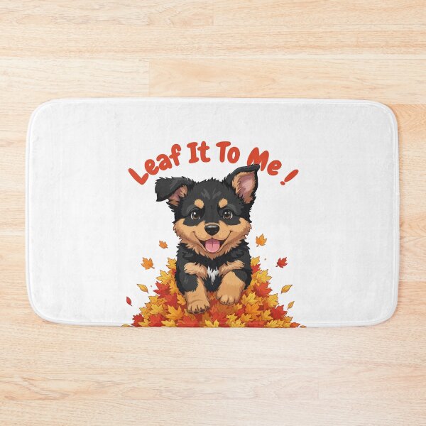 Item preview, Leaf It To Me Beauceron Dog Running in Fall Leaves Cute Autumn designed and sold by The Real Life Symphony.