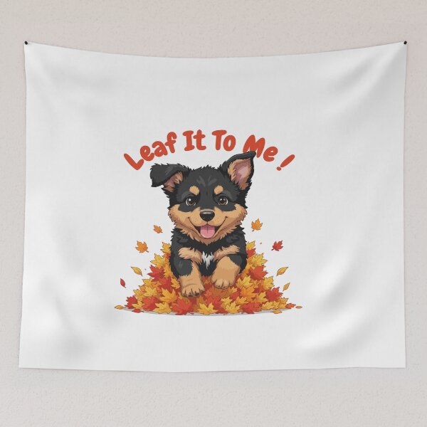 Item preview, Leaf It To Me Beauceron Dog Running in Fall Leaves Cute Autumn designed and sold by The Real Life Symphony.