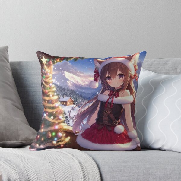 Item preview, Christmas Anime Cute Girlfriend romantic getaway holiday with cat ears and tail Christmas Theme (silvergoldvisionary)   designed and sold by SGVisionary.