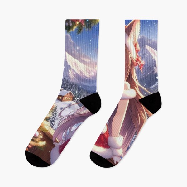 Item preview, Christmas Anime Cute Girlfriend romantic getaway holiday with cat ears and tail Christmas Theme (silvergoldvisionary)   designed and sold by SGVisionary.