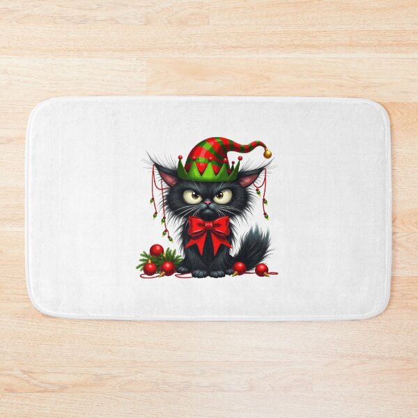 Item preview, Angry Black Cat Christmas Ornaments Funny Cat Design  designed and sold by MOHITSALVI.