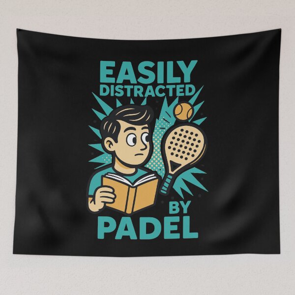 Item preview, Easily Distracted By Padel Funny Sport designed and sold by LuminOrb.