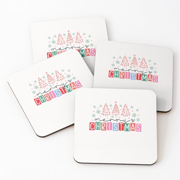 Item preview, Retro Christmas Trees Block Letters Design designed and sold by MOHITSALVI.