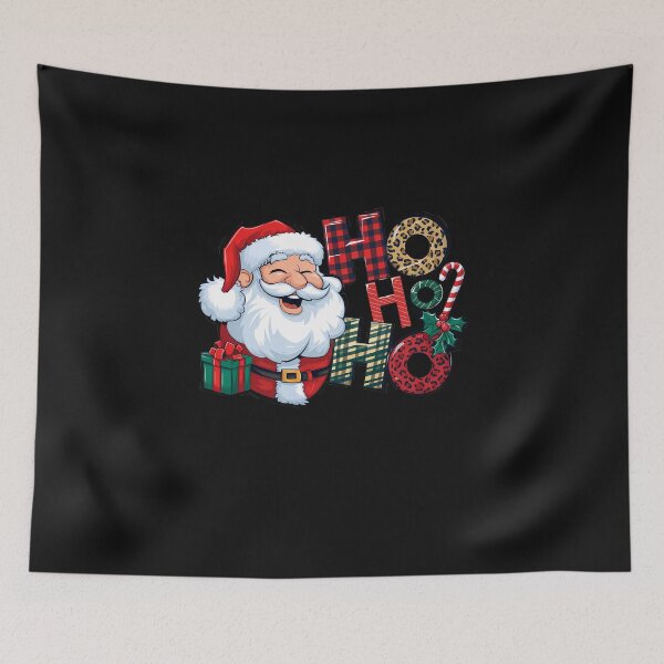Item preview, Santa Claus Ho Ho Ho Plaid Leopard Christmas Gifts designed and sold by MOHITSALVI.