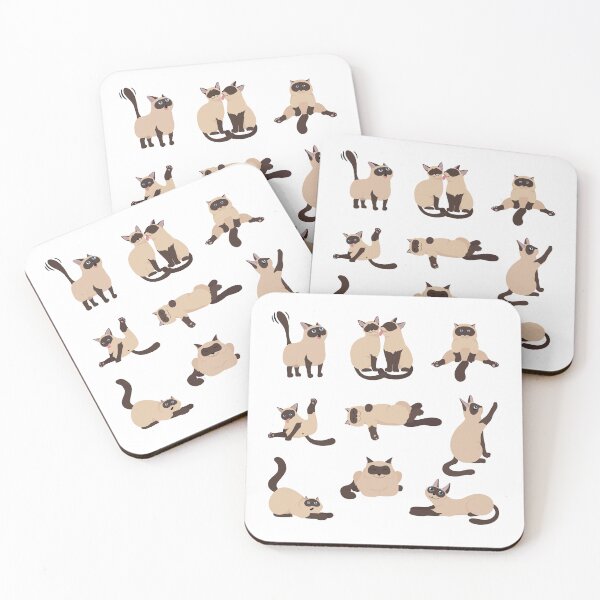 Item preview, Siamese Cat Sticker Pack designed and sold by zibziby.