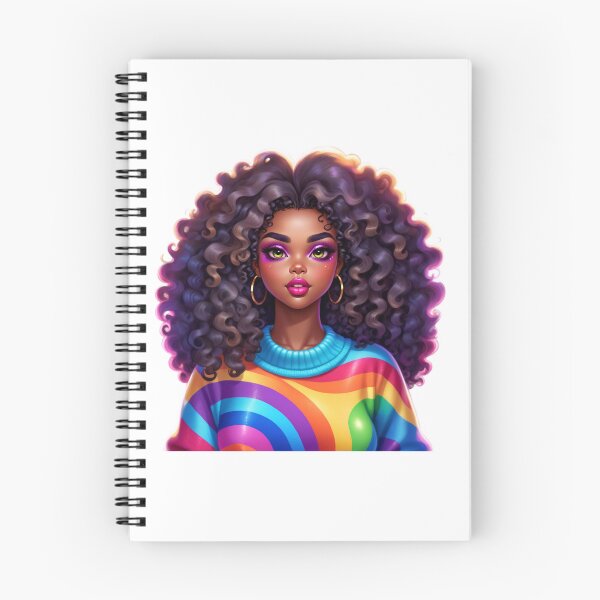 Item preview, Rainbow Afro Queen – Colorful Melanin Beauty designed and sold by Lulunza.