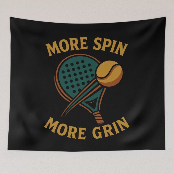 Item preview, More Spin More Grin Padel Tennis Paddle designed and sold by LuminOrb.