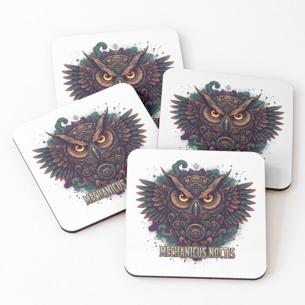 Item preview, Mechanicus Noctis Steampunk Owl with Gears and Clockwork Design designed and sold by NewYorkColours.