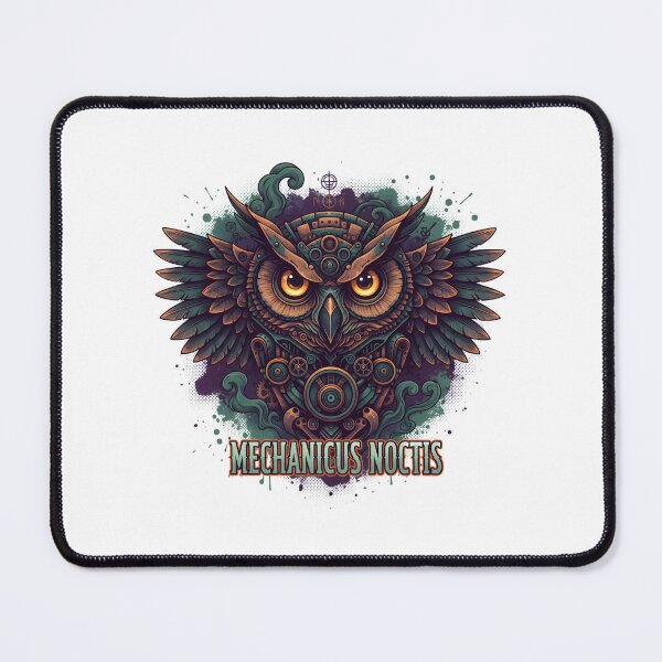 Item preview, Mechanicus Noctis Steampunk Owl with Gears and Clockwork Design designed and sold by NewYorkColours.