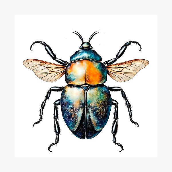 Item preview, Vintage Entomology Beetle Art designed and sold by LanaGustavsson.