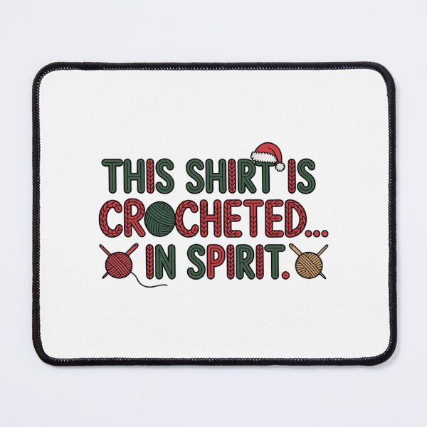 Item preview, Festive Crochet In Spirit Christmas Shirt designed and sold by smilesupplyco..