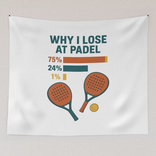 Item preview, Why I Lose At Padel Funny Sport Design designed and sold by LuminOrb.