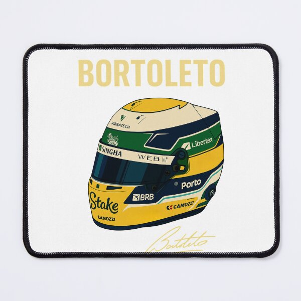 Item preview, Gabriel Bortoleto Helmet Illustration | Formula 1 Brazil Motorsport Art designed and sold by CRacing Motorsport Club.