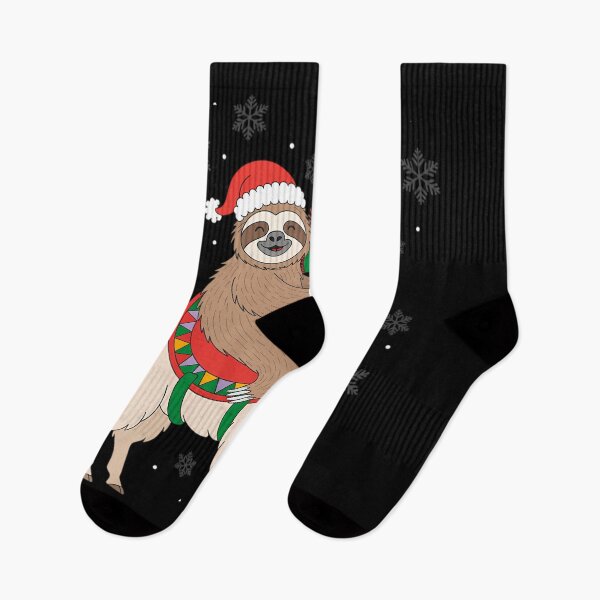 Item preview, Xmas Holiday Santa Hat Sloth Riding Llama Christmas designed and sold by PeteHomenick.