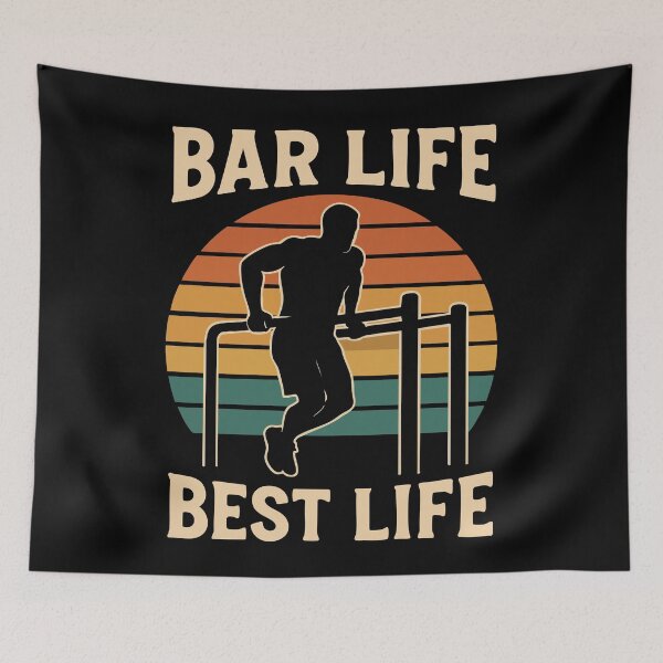 Item preview, Calisthenics Gym Training Bar Life Best Life designed and sold by LuminOrb.