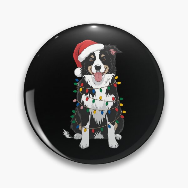 Item preview, Xmas Lighting Santa Hat Collie Christmas designed and sold by PeteHomenick.