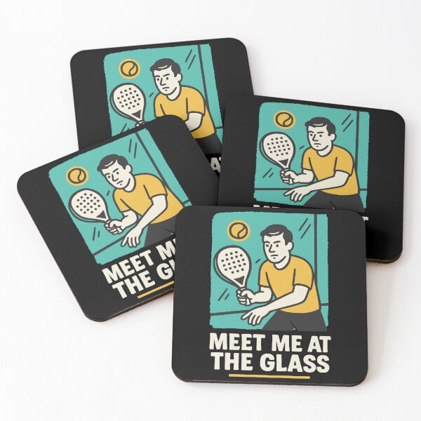 Item preview, Meet Me At The Glass Padel Tennis Court Fun designed and sold by LuminOrb.