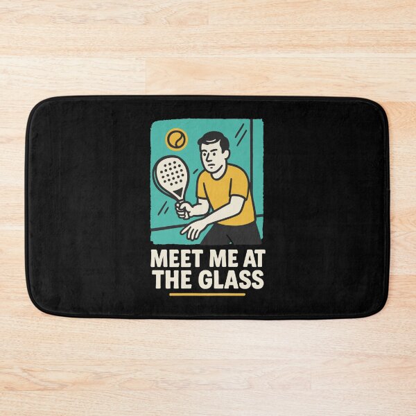 Item preview, Meet Me At The Glass Padel Tennis Court Fun designed and sold by LuminOrb.