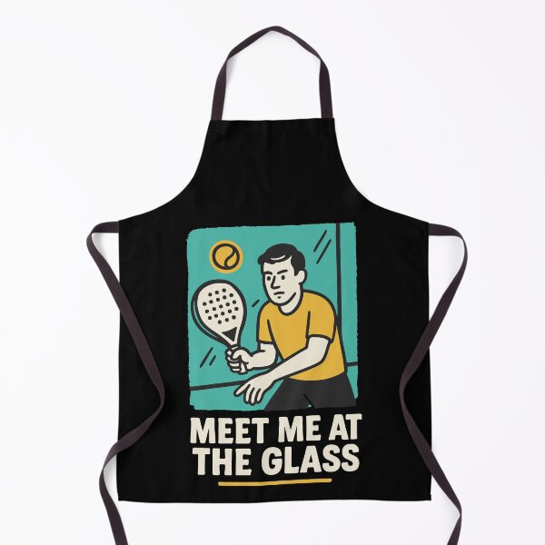 Item preview, Meet Me At The Glass Padel Tennis Court Fun designed and sold by LuminOrb.