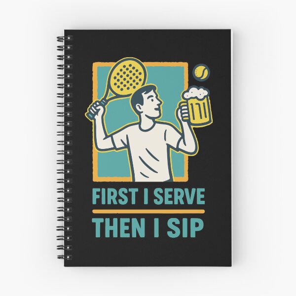 Item preview, Padel First I Serve Then I Sip Fun designed and sold by LuminOrb.