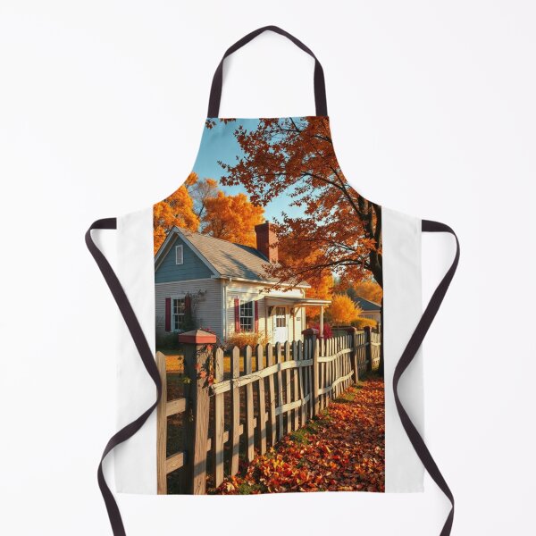 Item preview, Rustic Autumn Home | Golden Fall Canopy & Weathered Picket Fence designed and sold by Jade Ado.