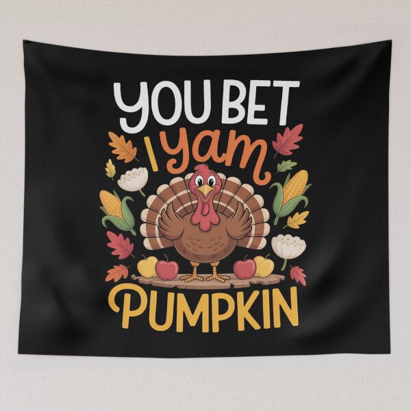 Item preview, You Bet I Yam Pumpkin Funny Thanksgiving Dinner Turkey Day designed and sold by PeteHomenick.