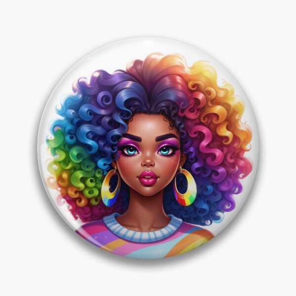 Item preview, Afro Rainbow Magic – Confident Colorful Queen designed and sold by Lulunza.