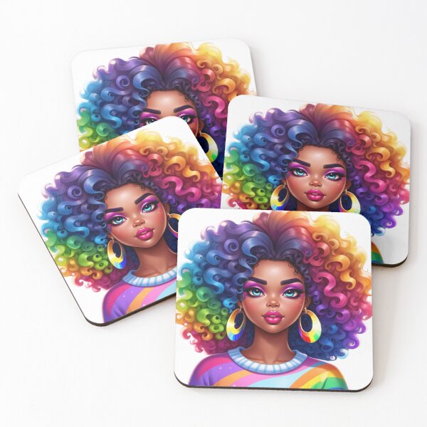 Item preview, Afro Rainbow Magic – Confident Colorful Queen designed and sold by Lulunza.