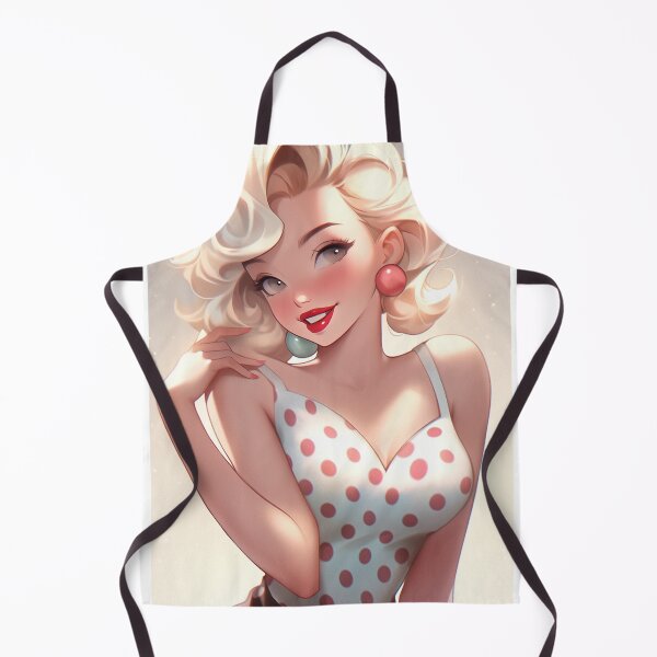 Item preview, Marilyn Monroe in Red Polka Dots – Classic Hollywood Fanart Portrait designed and sold by EmeraldeaDesign.