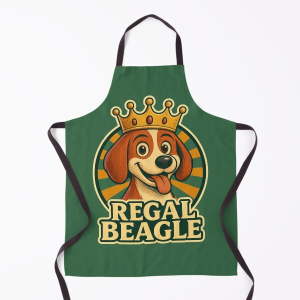 Item preview, Regal Beagle Retro Sunburst Crowned Beagle Illustration - Vintage Cartoon Dog Art Beagle Portrait Vector Printable designed and sold by AnTartstudios.