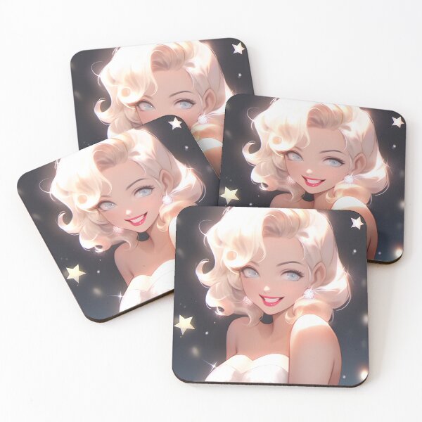 Item preview, Marilyn Monroe Among the Stars – Dreamy Fantasy Fanart in White Dress designed and sold by EmeraldeaDesign.