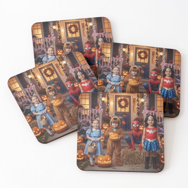 Item preview, Kids in Halloween Costumes Trick-or-Treating designed and sold by DroolWorthyUS.