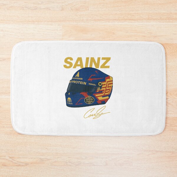 Item preview, Carlos Sainz Ferrari Helmet Illustration | Formula 1 Spain Motorsport Art designed and sold by CRacing Motorsport Club.