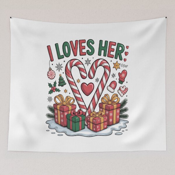 Item preview, Christmas Candy Cane Heart I Loves Here designed and sold by VladoZork.