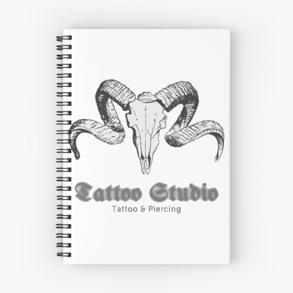 Item preview, Ram Skull Tattoo Studio Logo - Gothic Dark Aesthetic Art designed and sold by GenZFashion000.