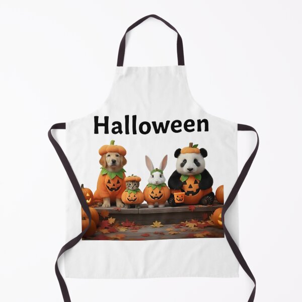 Item preview, Cute Halloween Animals in Pumpkin Costumes designed and sold by DroolWorthyUS.