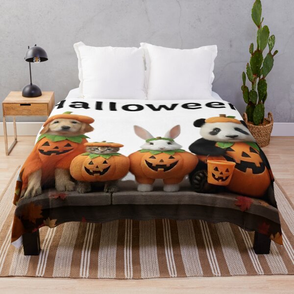 Item preview, Cute Halloween Animals in Pumpkin Costumes designed and sold by DroolWorthyUS.