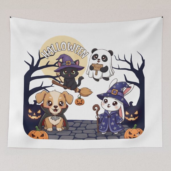 Item preview, Cute Halloween Animal Friends in Costumes designed and sold by DroolWorthyUS.