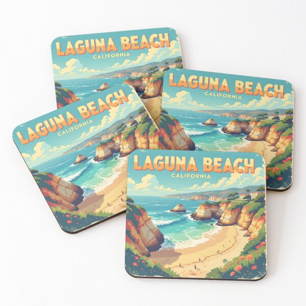 Item preview, Laguna Beach: Vintage-Style Painterly Travel Poster designed and sold by LSVart.