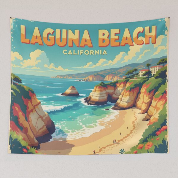 Item preview, Laguna Beach: Vintage-Style Painterly Travel Poster designed and sold by LSVart.